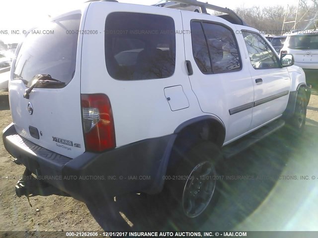 5N1MD28Y82C533982 - 2002 NISSAN XTERRA SE/SC WHITE photo 4