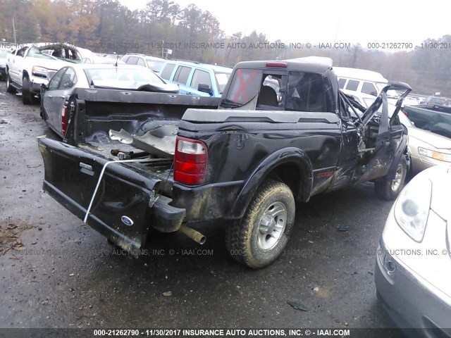 1FTYR14U72PB13899 - 2002 FORD RANGER SUPER CAB BLACK photo 4