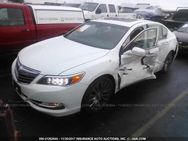 JH4KC1F50GC000760 - 2016 ACURA RLX TECH WHITE photo 2