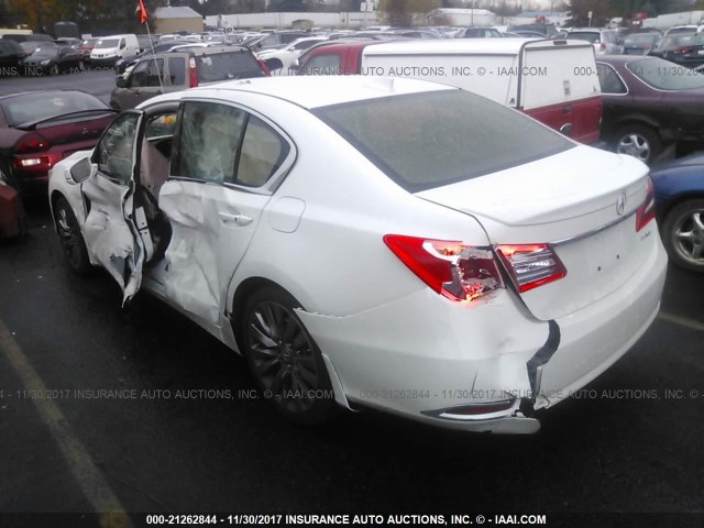 JH4KC1F50GC000760 - 2016 ACURA RLX TECH WHITE photo 3