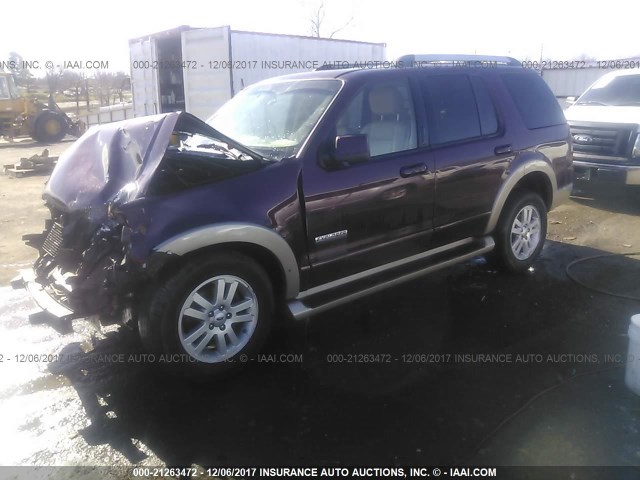 1FMEU64EX6UA61386 - 2006 FORD EXPLORER EDDIE BAUER MAROON photo 2