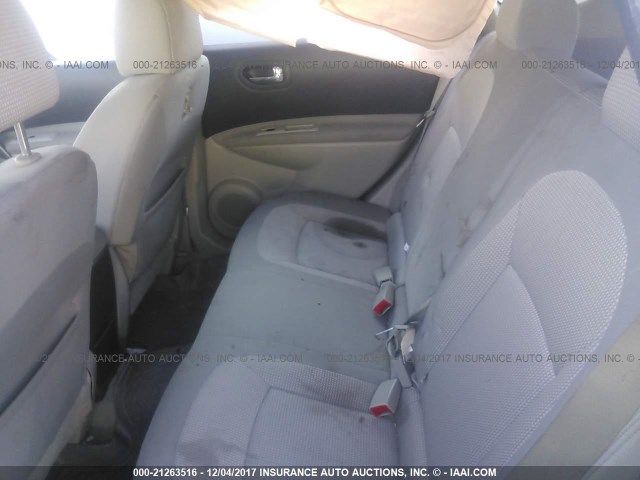 JN8AS58V08W147346 - 2008 NISSAN ROGUE S/SL SILVER photo 8