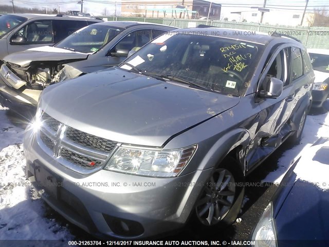 3C4PDCBG1FT664141 - 2015 DODGE JOURNEY SXT SILVER photo 2