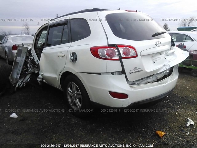 5XYZG3AB4CG114134 - 2012 HYUNDAI SANTA FE GLS WHITE photo 3