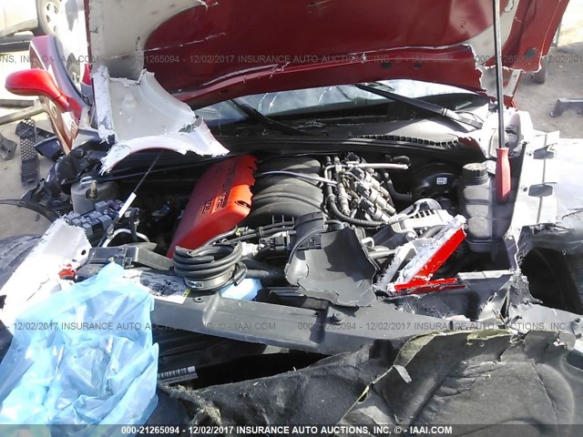 1G1YY26E675122460 - 2007 CHEVROLET CORVETTE Z06 RED photo 10