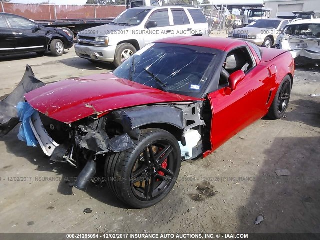 1G1YY26E675122460 - 2007 CHEVROLET CORVETTE Z06 RED photo 2