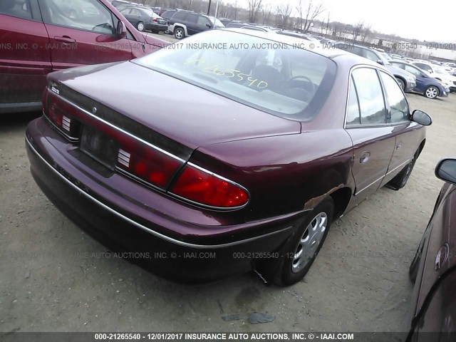 2G4WS52J711246570 - 2001 BUICK CENTURY CUSTOM MAROON photo 4