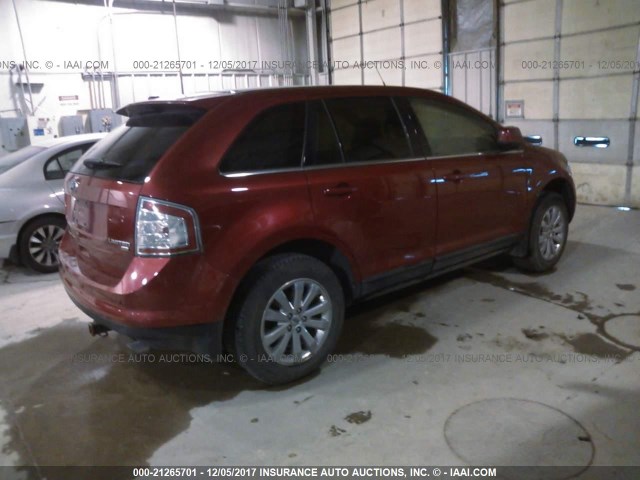 2FMDK4KC4ABA78884 - 2010 FORD EDGE LIMITED RED photo 4