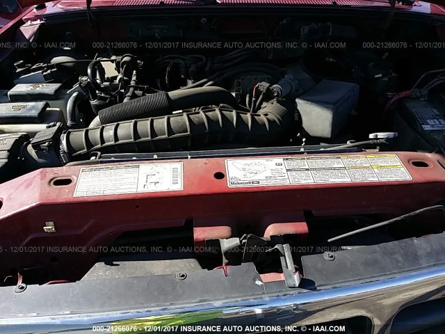 1FTZR15VXYPB73454 - 2000 FORD RANGER SUPER CAB RED photo 10