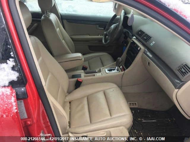 WAULC68E43A108754 - 2003 AUDI A4 1.8T QUATTRO RED photo 5