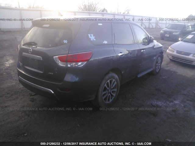 5N1AR2MM2EC665258 - 2014 NISSAN PATHFINDER S/SV/SL/PLATINUM 黑色 照片 4