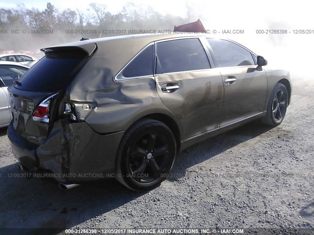 4T3ZK11A89U001758 - 2009 TOYOTA VENZA BROWN photo 4