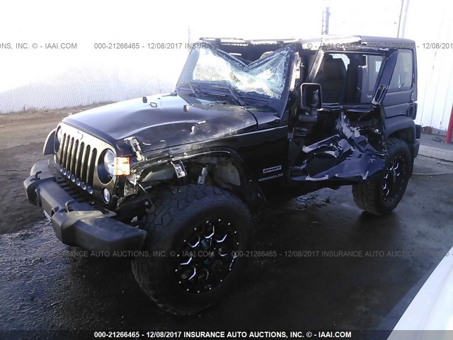 1C4AJWAG1FL670177 - 2015 JEEP WRANGLER SPORT BLACK photo 2