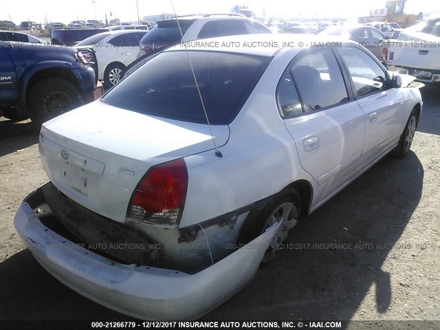 KMHDN46D45U066227 - 2005 HYUNDAI ELANTRA GLS/GT WHITE photo 4