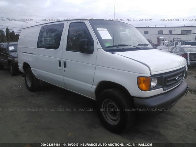 1FTSE34L37DA94619 - 2007 FORD ECONOLINE E350 SUPER DUTY VAN WHITE photo 1