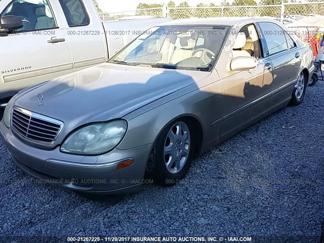 WDBNG70J71A148661 - 2001 MERCEDES-BENZ S 430 TAN photo 2