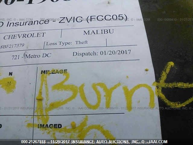 1G1ZC5E18BF217379 - 2011 CHEVROLET MALIBU 1LT 棕色 照片 7