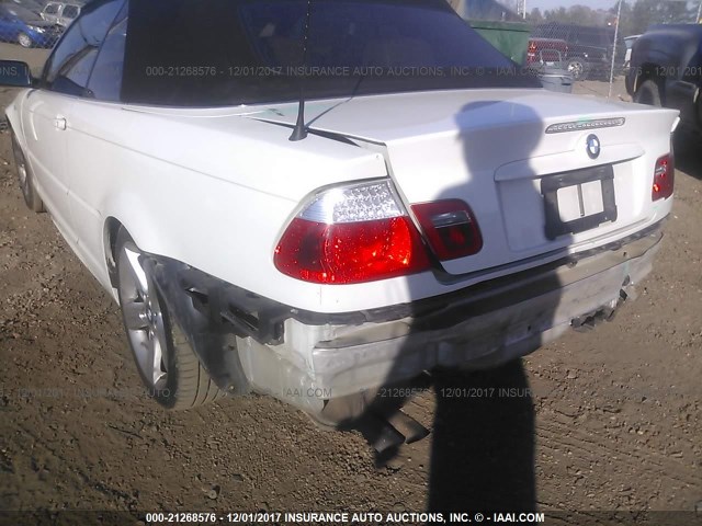 WBABW33406PX86631 - 2006 BMW 325 CI WHITE photo 6