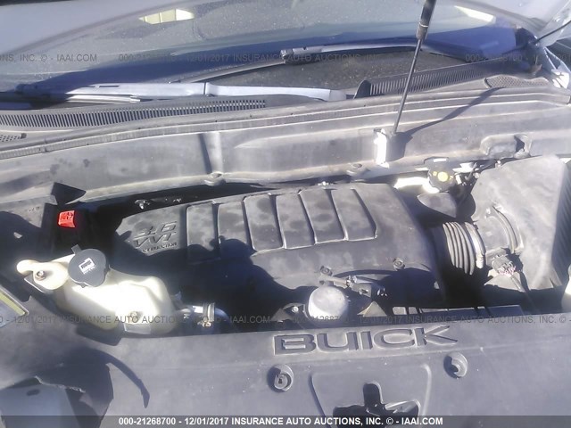 5GALRBED3AJ121368 - 2010 BUICK ENCLAVE CXL 白色 照片 10