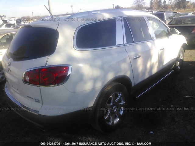5GALRBED3AJ121368 - 2010 BUICK ENCLAVE CXL WHITE photo 4