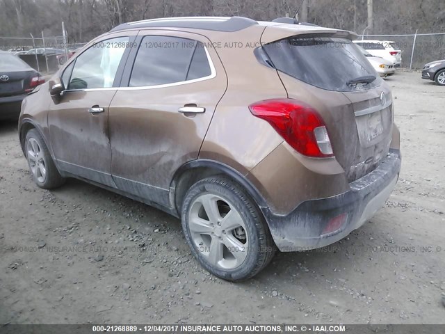 KL4CJASB7GB537942 - 2016 BUICK ENCORE BROWN photo 3