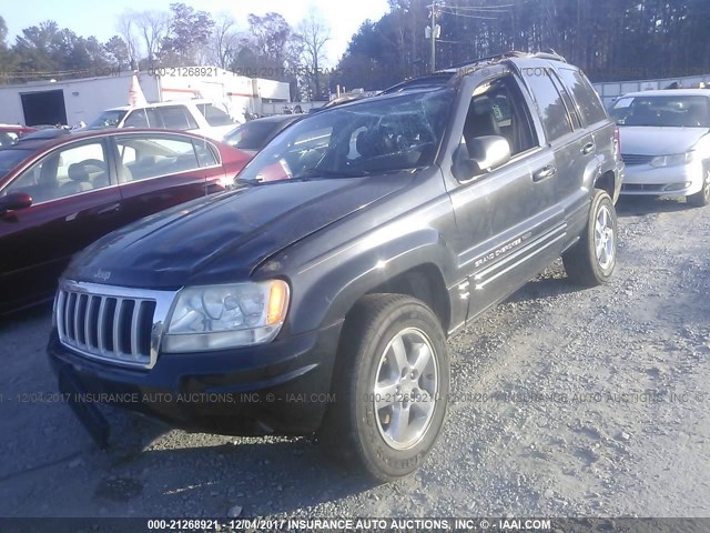 1J8GX58N34C232029 - 2004 JEEP GRAND CHEROKEE LIMITED BLACK photo 2