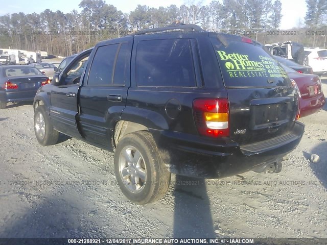 1J8GX58N34C232029 - 2004 JEEP GRAND CHEROKEE LIMITED BLACK photo 3