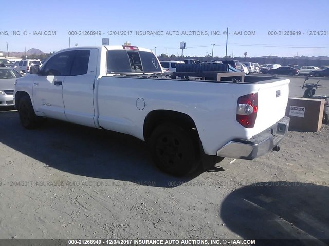 5TFTY5F11EX008447 - 2014 TOYOTA TUNDRA DOUBLE CAB SR/SR5 WHITE photo 3