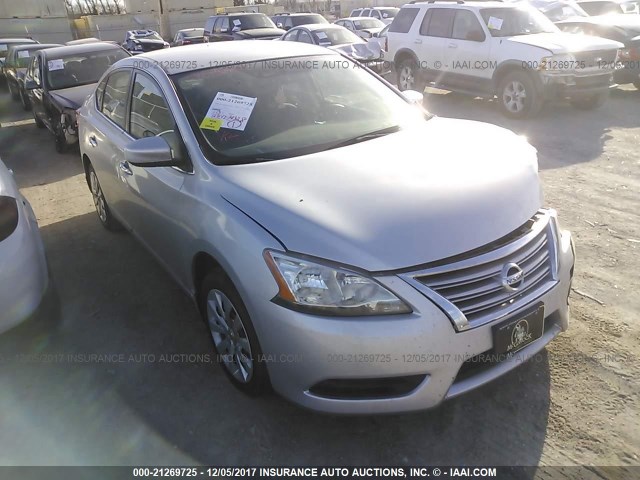 3N1AB7AP7FY374237 - 2015 NISSAN SENTRA S/SV/SR/SL SILVER photo 1