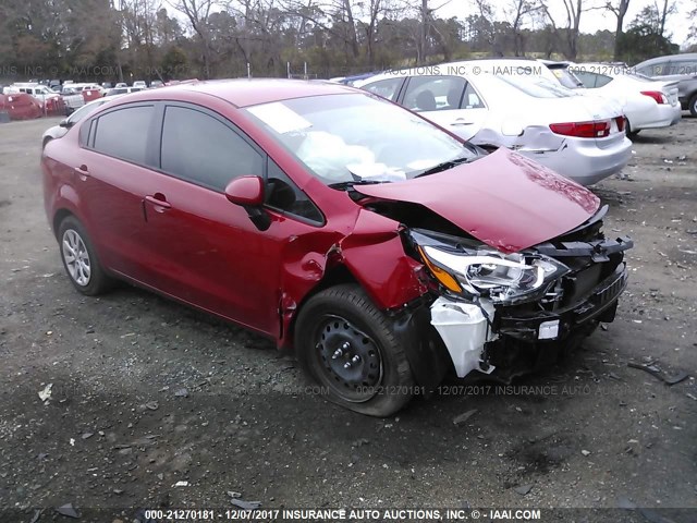 KNADM4A39F6528712 - 2015 KIA RIO LX RED photo 1