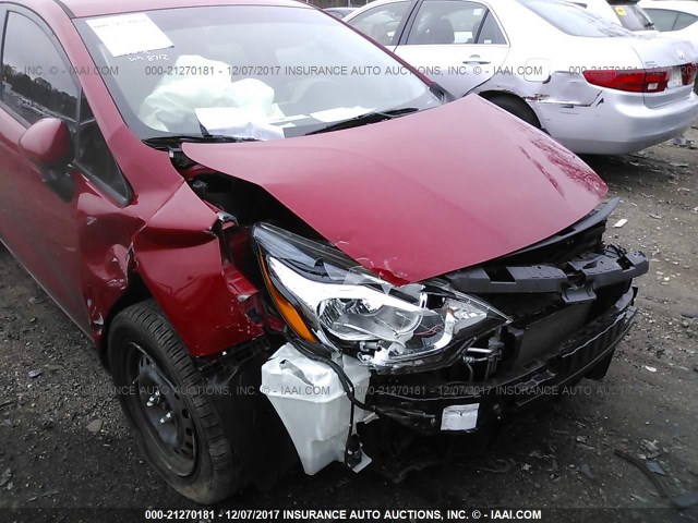 KNADM4A39F6528712 - 2015 KIA RIO LX RED photo 6