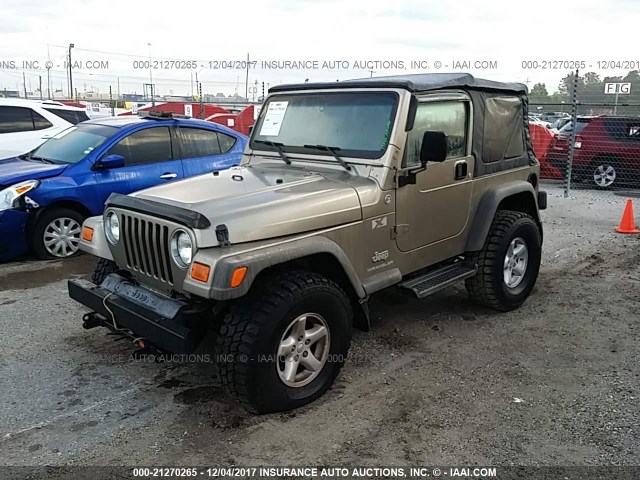 1J4FA39S15P384571 - 2005 JEEP WRANGLER X GRAY photo 2