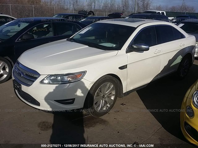 1FAHP2FW1AG162367 - 2010 FORD TAURUS LIMITED WHITE photo 2