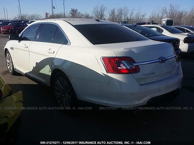 1FAHP2FW1AG162367 - 2010 FORD TAURUS LIMITED WHITE photo 3