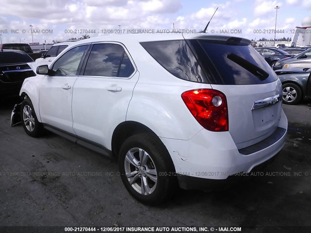 2GNALBEC0B1306513 - 2011 CHEVROLET EQUINOX LS WHITE photo 3