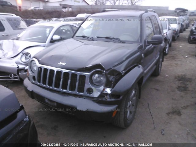 1J4GL58K45W556058 - 2005 JEEP LIBERTY LIMITED BLACK photo 2