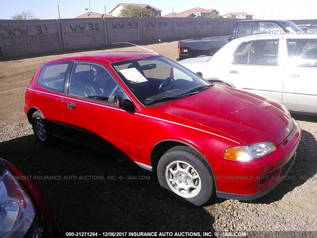 2HGEH2377SH503429 - 1995 HONDA CIVIC VX RED photo 1