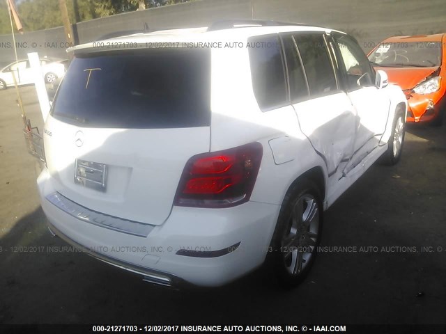 WDCGG5HB8EG173917 - 2014 MERCEDES-BENZ GLK 350 WHITE photo 4