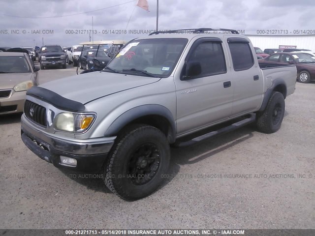 5TEGN92N14Z393073 - 2004 TOYOTA TACOMA DOUBLE CAB PRERUNNER SILVER photo 2