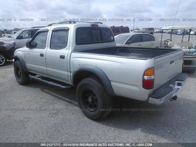 5TEGN92N14Z393073 - 2004 TOYOTA TACOMA DOUBLE CAB PRERUNNER SILVER photo 3