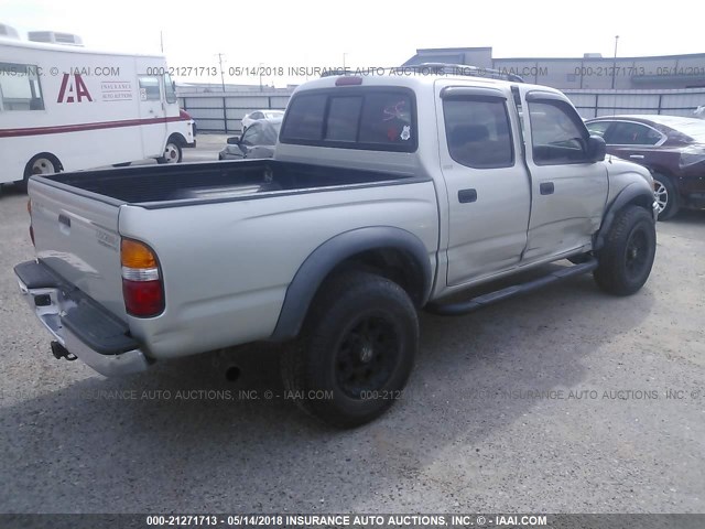 5TEGN92N14Z393073 - 2004 TOYOTA TACOMA DOUBLE CAB PRERUNNER SILVER photo 4
