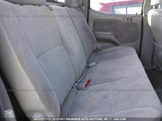 5TEGN92N14Z393073 - 2004 TOYOTA TACOMA DOUBLE CAB PRERUNNER SILVER photo 8