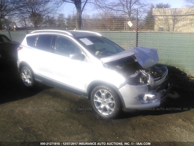 1FMCU0JX3EUD79326 - 2014 FORD ESCAPE TITANIUM SILVER photo 1