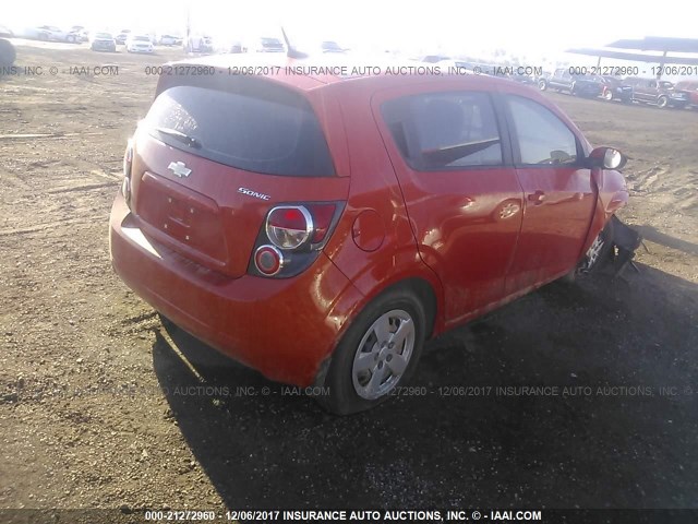 1G1JA6SH7D4123017 - 2013 CHEVROLET SONIC LS 橙色 照片 4