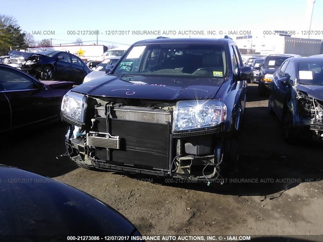 5FNYF4H9XBB067463 - 2011 HONDA PILOT TOURING BLUE photo 6