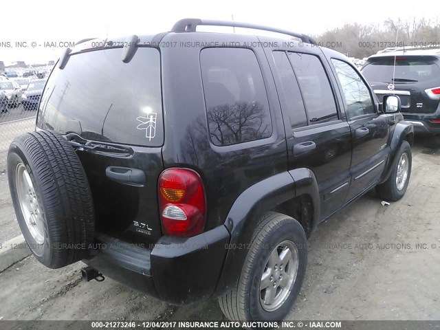 1J4GL58K04W298944 - 2004 JEEP LIBERTY LIMITED BLACK photo 4