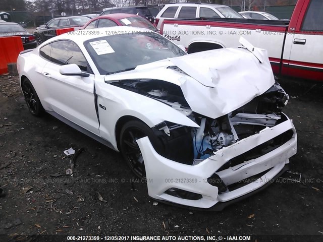 1FA6P8CF8H5312253 - 2017 FORD MUSTANG GT WHITE photo 1