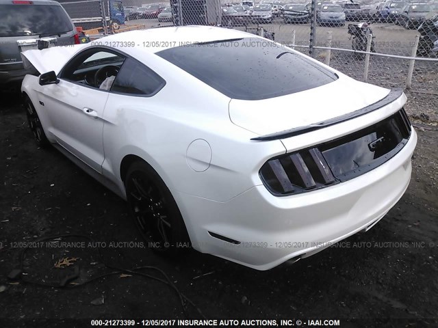 1FA6P8CF8H5312253 - 2017 FORD MUSTANG GT WHITE photo 3