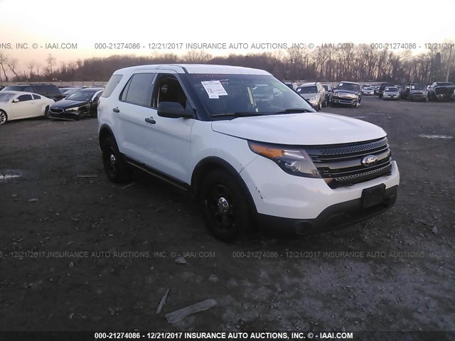 1FM5K8AR6EGA92186 - 2014 FORD EXPLORER POLICE INTERCEPTOR WHITE photo 1