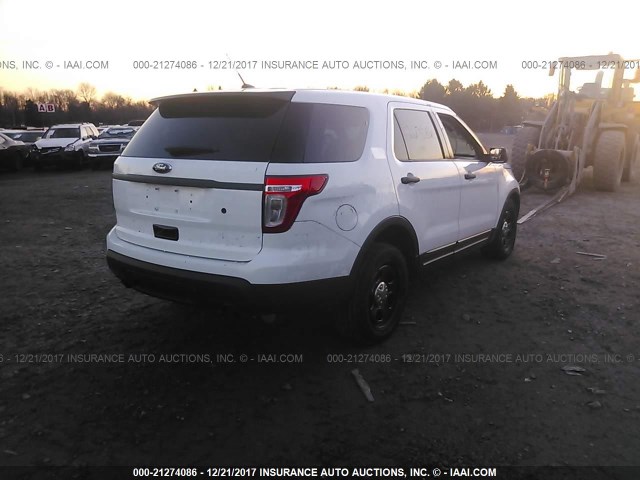 1FM5K8AR6EGA92186 - 2014 FORD EXPLORER POLICE INTERCEPTOR WHITE photo 4